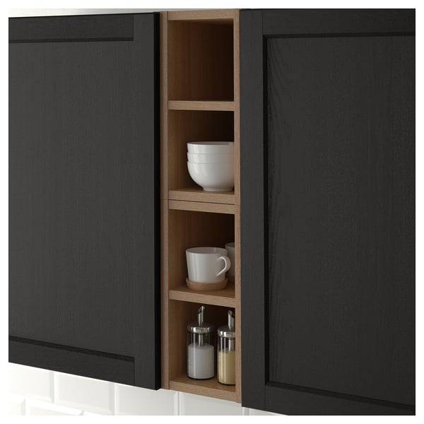 VADHOLMA open storage, brown/stained ash, 20x37x40 cm