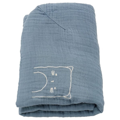 VÄDRA cover for babycare mat, beige/blue, 48x74 cm