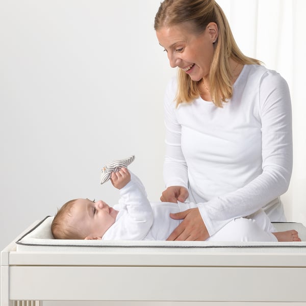 VÄDRA cover for babycare mat, white, 75x74 cm