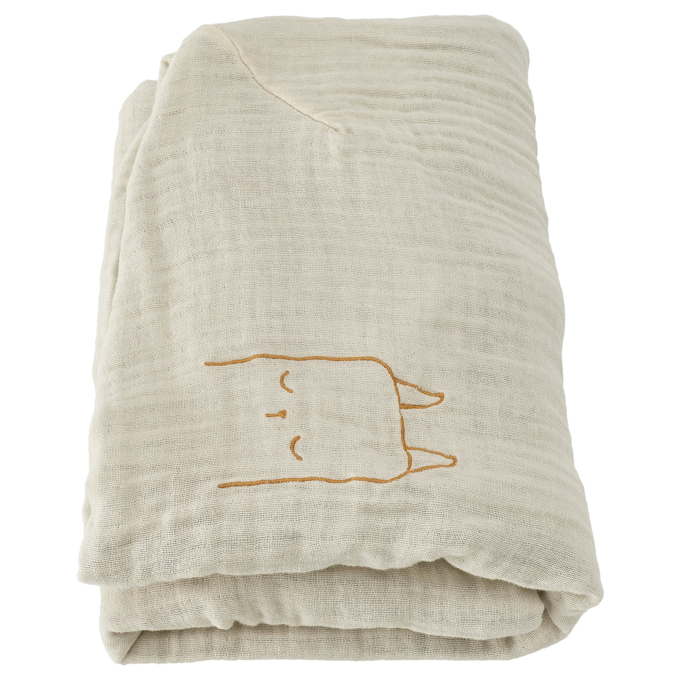 VÄDRA babycare mat with cover, beige/blue, 48x74 cm
