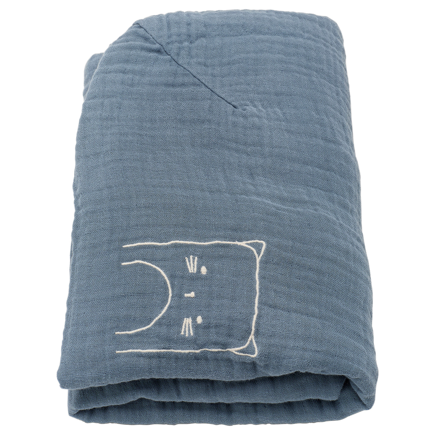VÄDRA babycare mat with cover, beige/blue, 75x74 cm