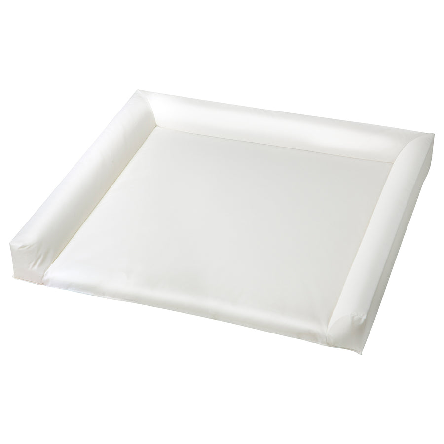 VÄDRA babycare mat with cover, beige/blue, 75x74 cm