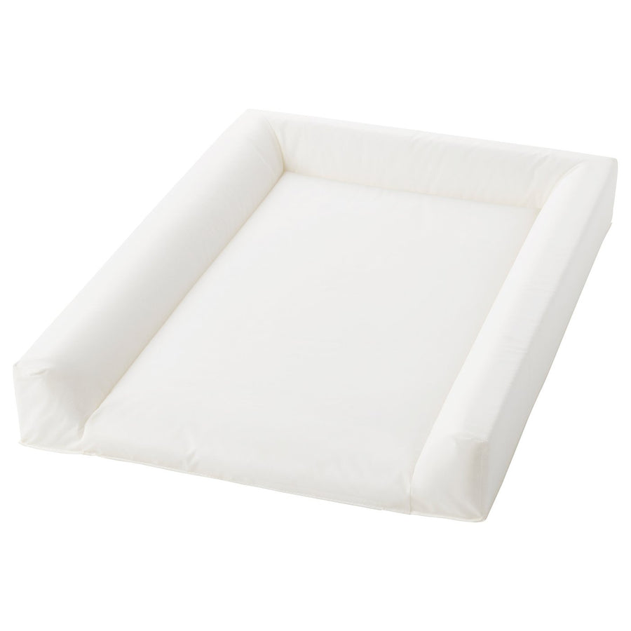VÄDRA babycare mat with cover, white/terry, 48x74 cm