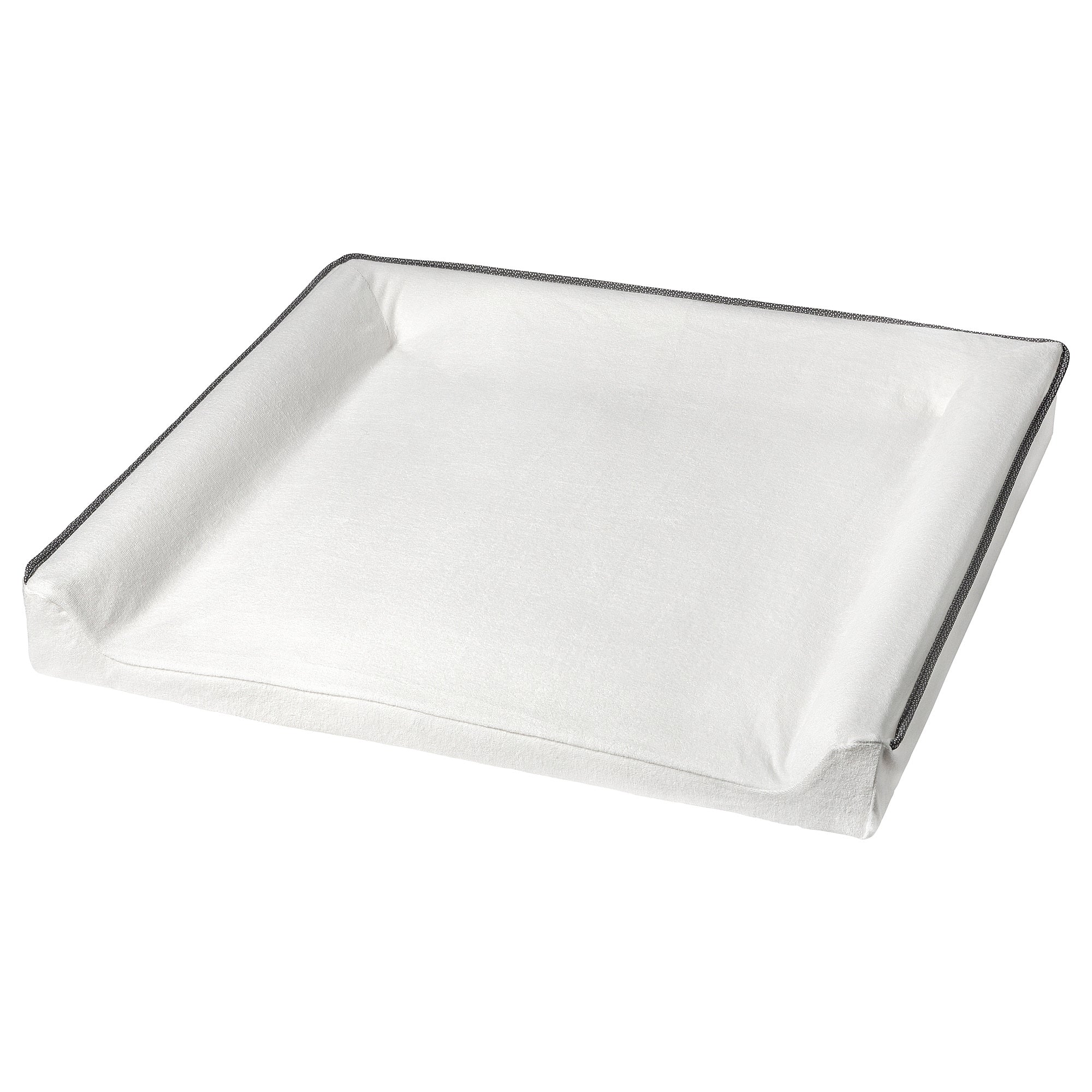 VÄDRA babycare mat with cover, white/terry, 75x74 cm