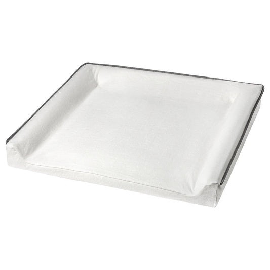 VÄDRA babycare mat with cover, white/terry, 75x74 cm