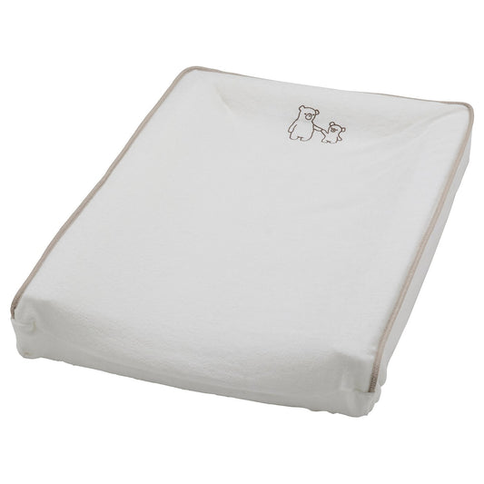 VÄDRA babycare mat with cover, white/terry, 48x74 cm