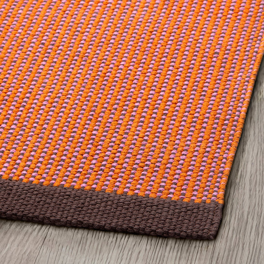 VÄGOMRÅDE rug, flatwoven, light orange-pink, 80x150 cm