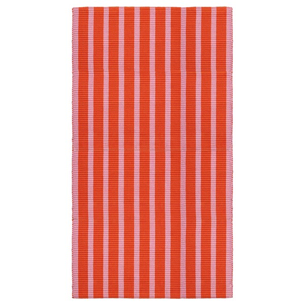 VÄGSKYLT - Rug, flatwoven, pink/orange, 80x150 cm