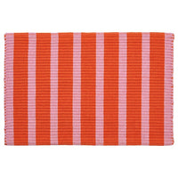 VÄGSKYLT - Doormat, pink/orange,40x60 cm