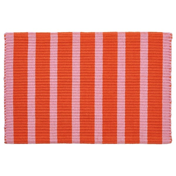 Ikea VÄGSKYLT - Door mat, pink/orange, 40x60 cm