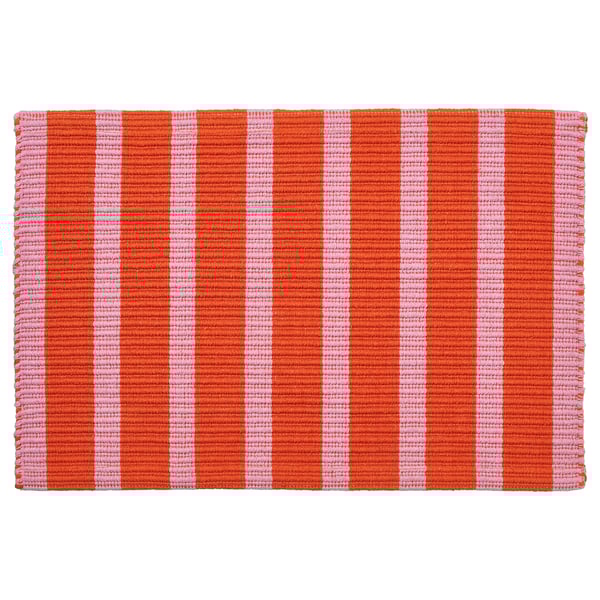 VÄGSKYLT door mat, pink/orange, 40x60 cm