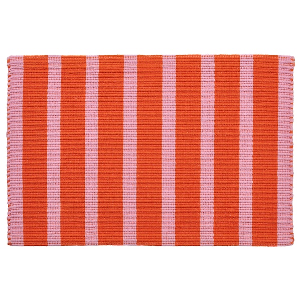 VÄGSKYLT - Door mat, pink/orange, 40x60 cm