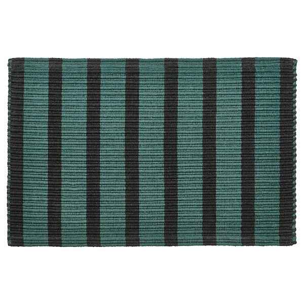 VÄGSKYLT - Door mat, blue-green/black, 40x60 cm