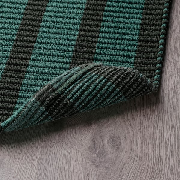 VÄGSKYLT - VÄGSKYLT Door mat, blue-green/black, 40x60 cm
