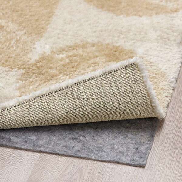 VÄGTRUMMA - Rug, high pile, off-white/beige, 160x230 cm