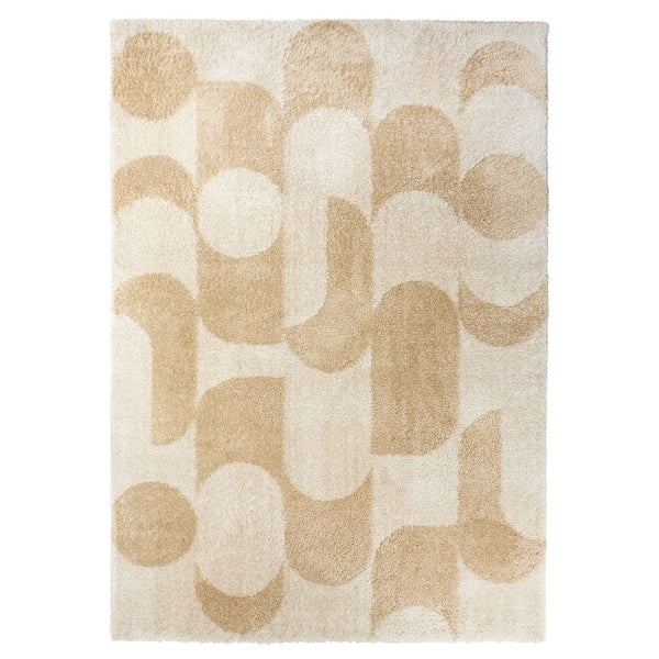 VÄGTRUMMA - Rug, high pile, off-white/beige, 160x230 cm