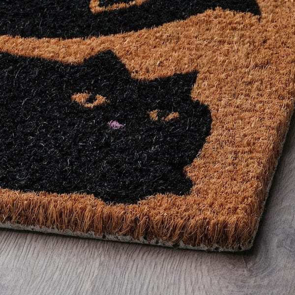 Ikea VÄGTYP - Door mat, cat black/natural, 40x60 cm