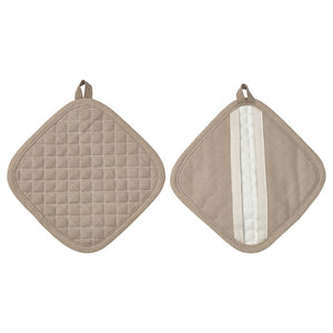 VÄLVÅRDAD pot holder, beige, 19x19 cm, 2 pack