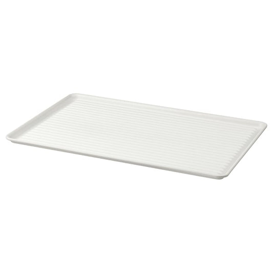 VÄLVÅRDAD dish rack, white/galvanized, 52x35 cm