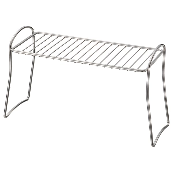 VÄLVÅRDAD dish drying shelf, stainless steel, 13x32 cm