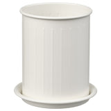 VÄLVÅRDAD cutlery stand, white/galvanised, 13 cm