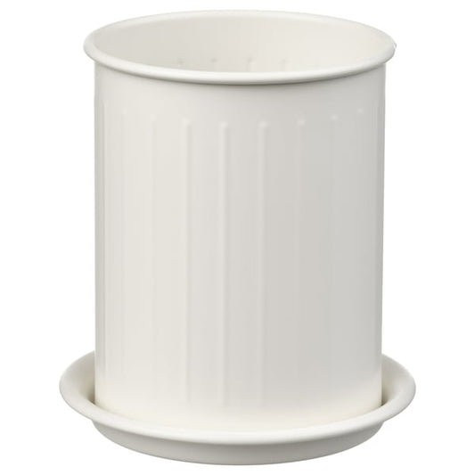 VÄLVÅRDAD drainer, white/galvanized, 13 cm