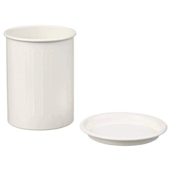 VÄLVÅRDAD drainer, white/galvanized, 13 cm