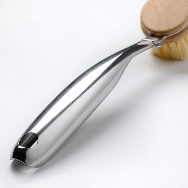 VÄLVÅRDAD dish-washing brush, stainless steel/beech