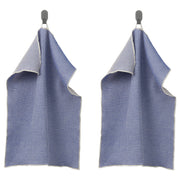 VÄLVÅRDAD tea towel, blue/white, 45x60 cm, 2 pack