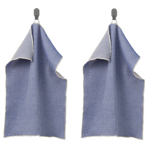 VÄLVÅRDAD tea towel, blue/white, 60x45 cm, 2 pack