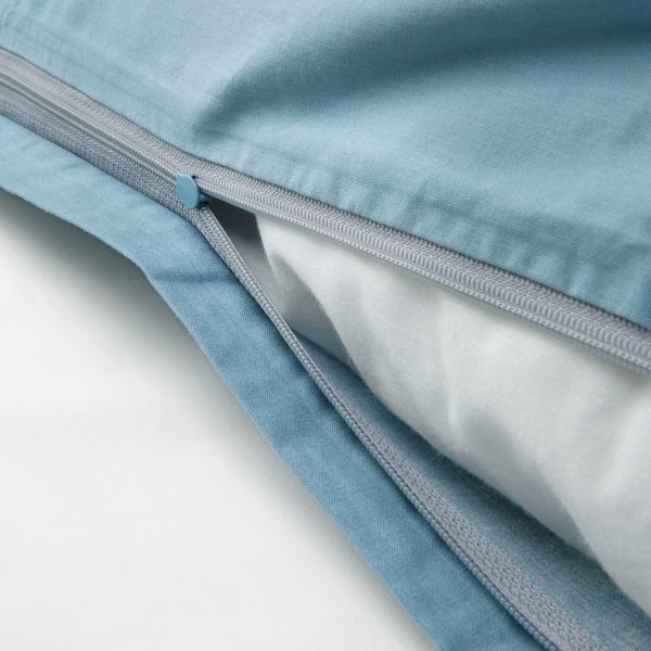 VÄNKRETS duvet cover and pillowcase, banana pattern blue, 150x200/50x80 cm