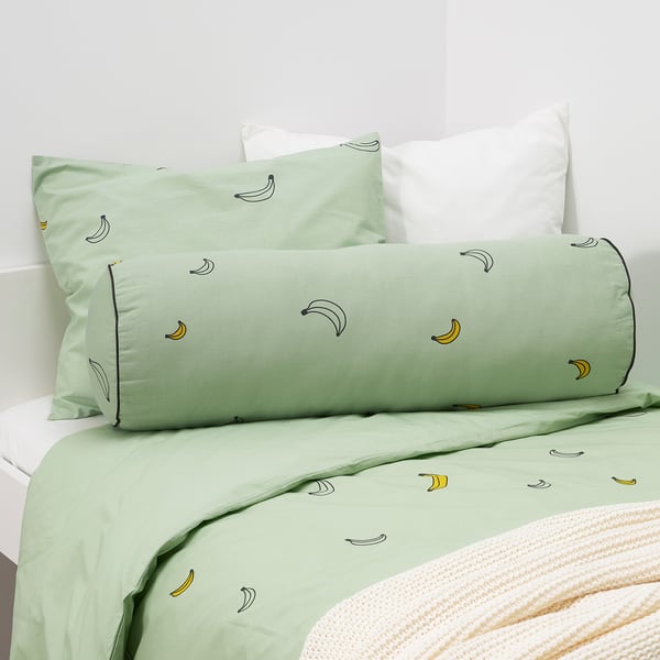 VÄNKRETS Pillow - pale green banana pattern 80 cm ,