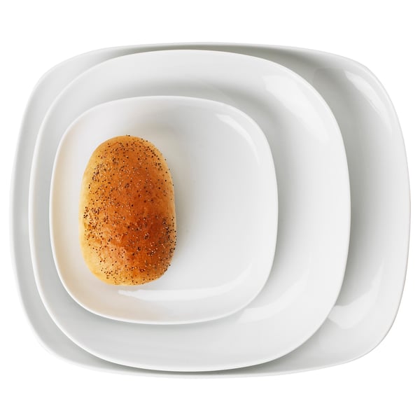 VÄRDERA - VÄRDERA Plate, white, 31x26 cm