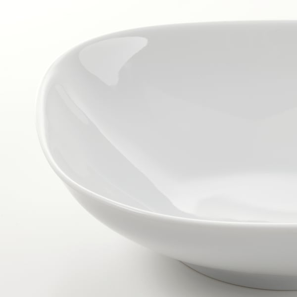 VÄRDERA deep plate, white, 20x20 cm
