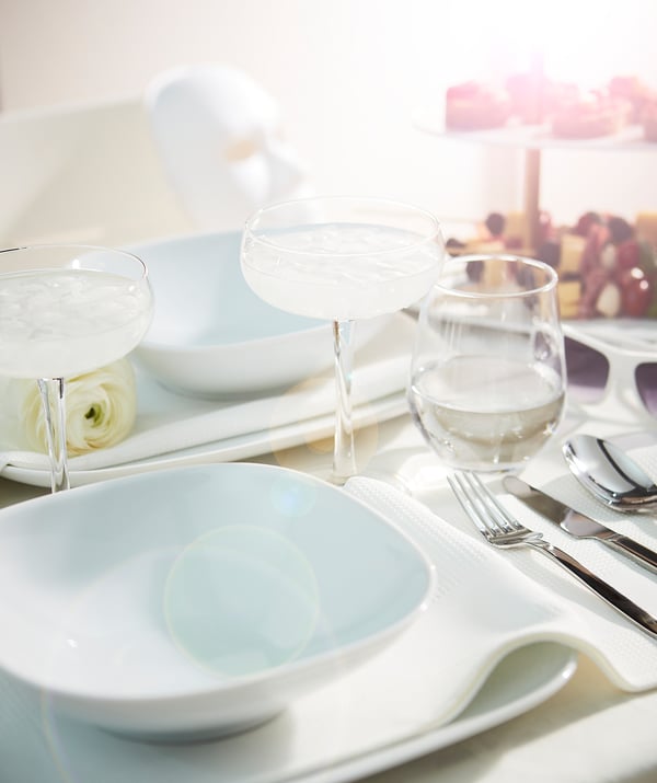 VÄRDERA deep plate, white, 20x20 cm