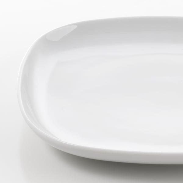 VÄRDERA side plate, white, 18x18 cm