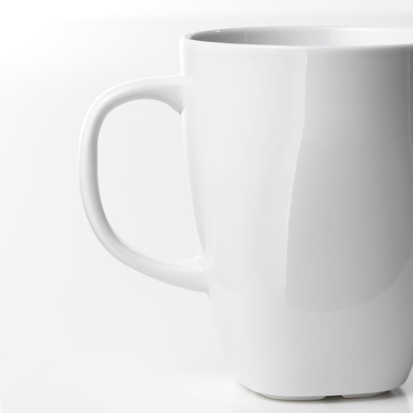 VÄRDERA mug, white, 30 cl