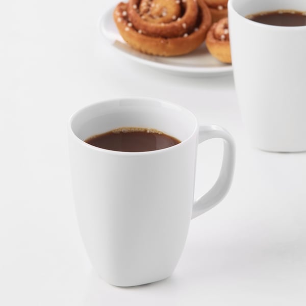 VÄRDERA mug, white, 30 cl