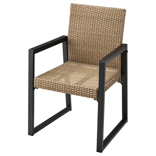 VÄRMANSÖ chair, outdoor, brown, 59x88x56 cm