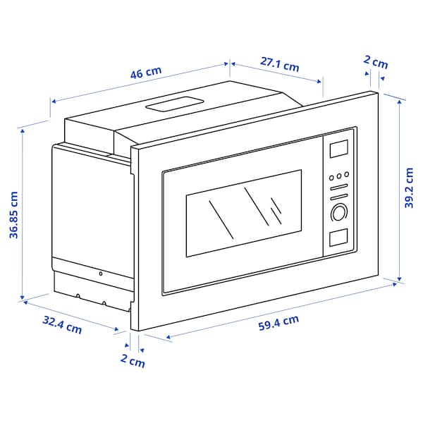 VÄRMD Microwave - black ,