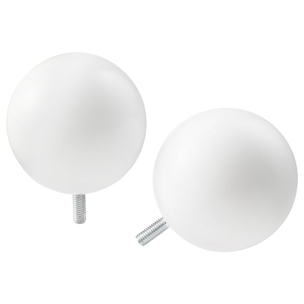 VÄSENTLIG finials, 1 pair, white