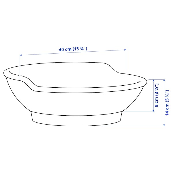 Ikea VÄSTERSJÖN - Countertop wash-basin w water trap, white, 40x14x9 cm