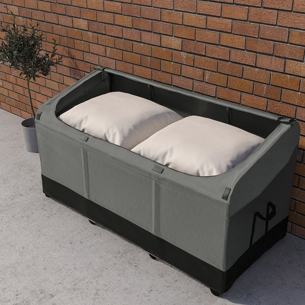 VÄTTERSÖ - VÄTTERSÖ Storage box, outdoor, dark grey, 156x72x79 cm