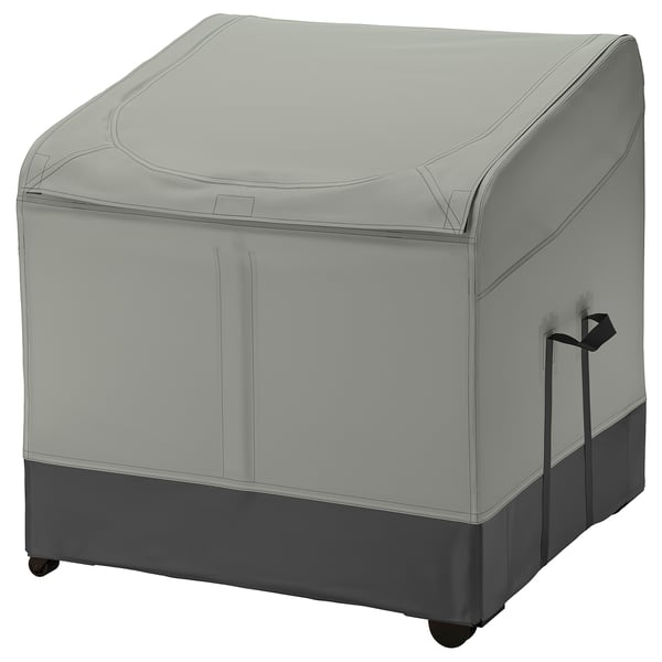 VÄTTERSÖ storage box, outdoor, dark grey, 78x72x79 cm