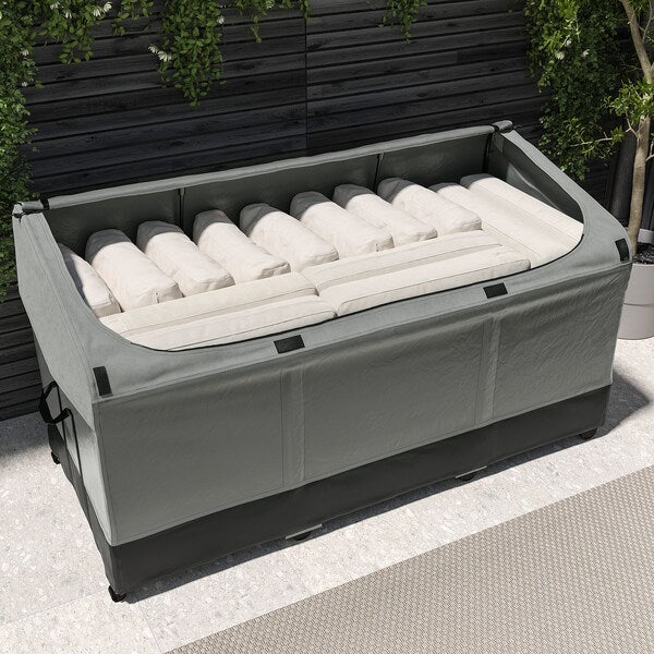 VÄTTERSÖ storage box, outdoor, dark grey, 156x72x79 cm