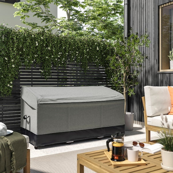 VÄTTERSÖ storage box, outdoor, dark grey, 156x72x79 cm