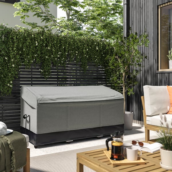 VÄTTERSÖ - VÄTTERSÖ Storage box, outdoor, dark grey, 156x72x79 cm
