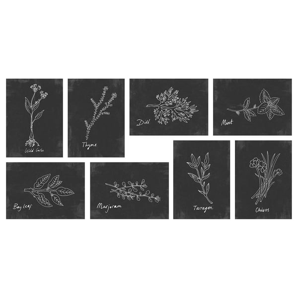 VÄXBO art card, wild herbs, 13x18 cm, 8 pack