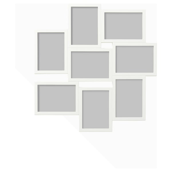 VÄXBO collage frame for 8 photos, white, 13x18 cm