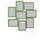 VÄXBO collage frame for 8 photos, green, 13x18 cm